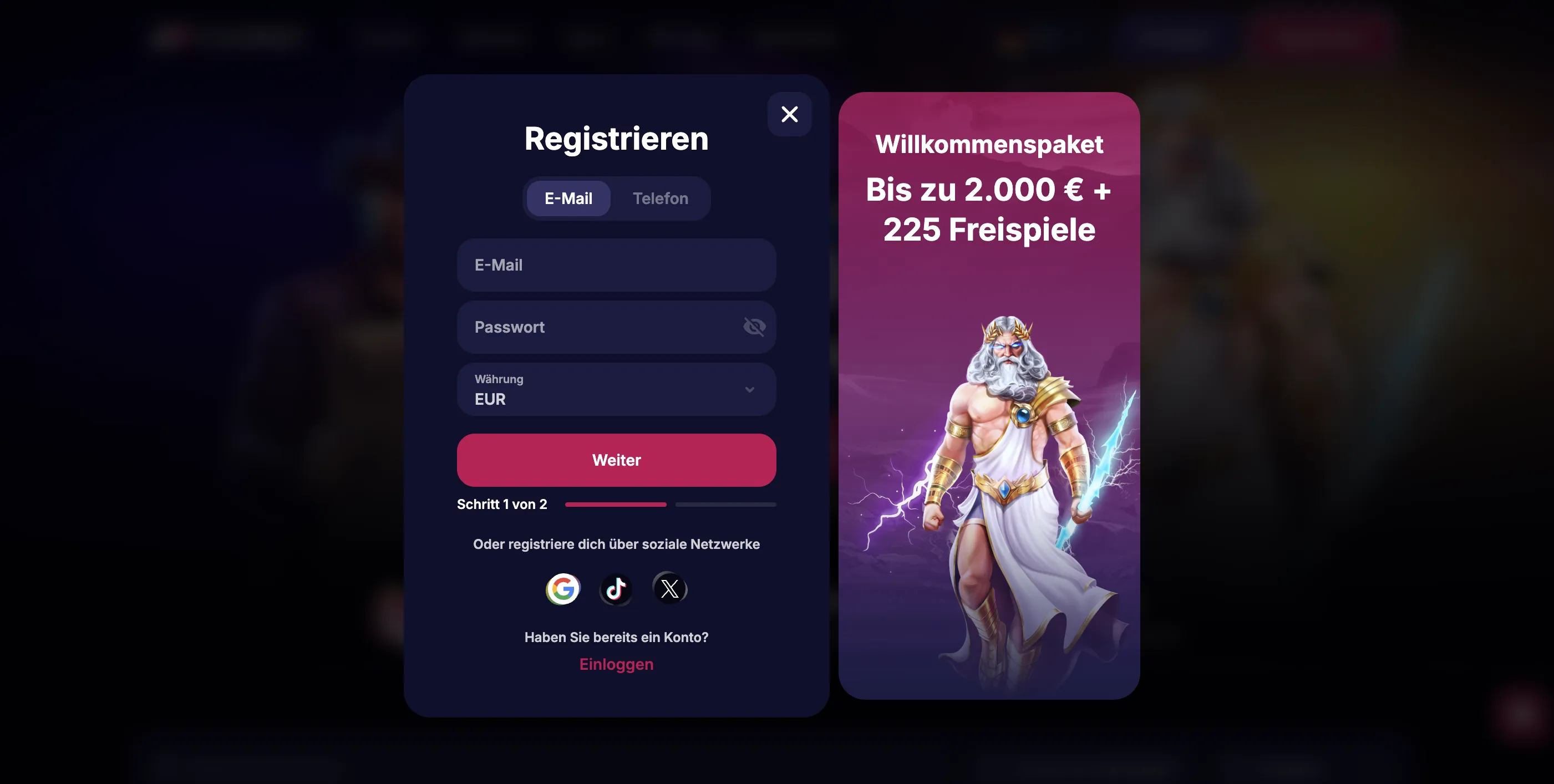 Schritt-für-Schritt-Anleitung zur Registrierung im NV Casino