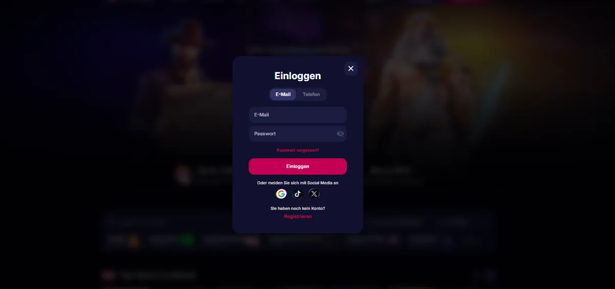 Bestätigung per E-Mail oder SMS